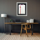 Vivarti DIY 3D Mounted + Double Aperture Sports Shirt Display Gloss White with Colour Mounts-10