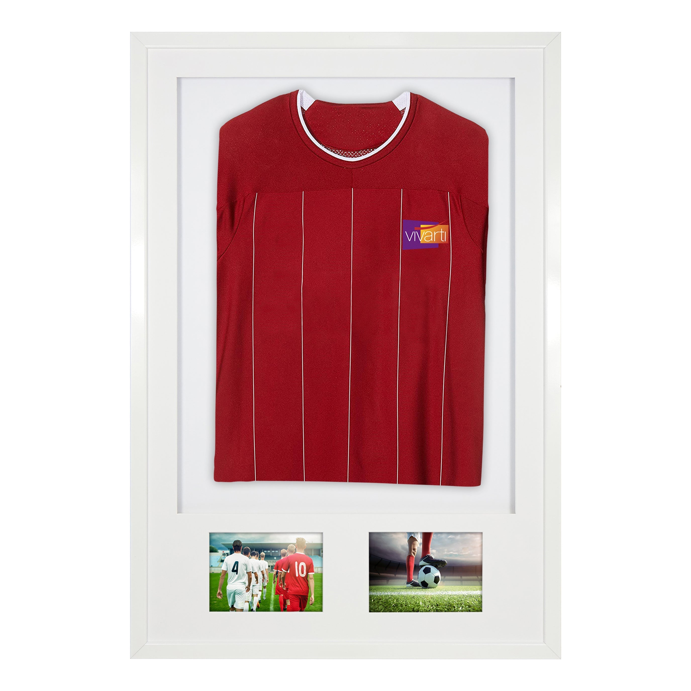 Vivarti DIY Sports Shirt Display 3D Gloss White Frame