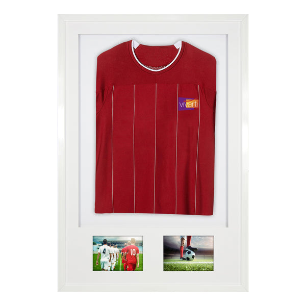 Vivarti DIY Sports Shirt Display 3D Gloss White Frame