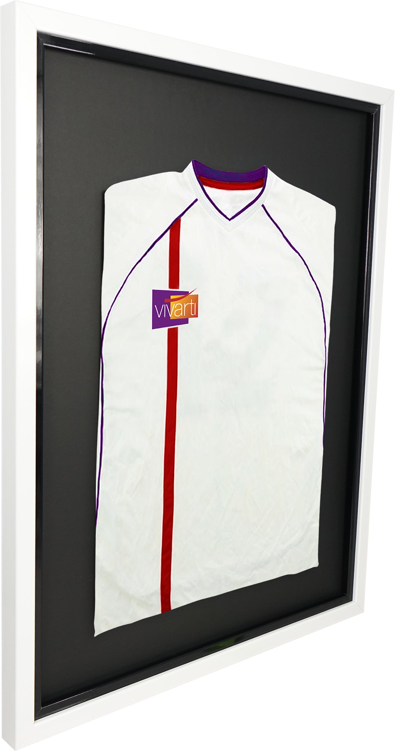 Vivarti DIY Sports Shirt Display Standard Gloss White Frame
