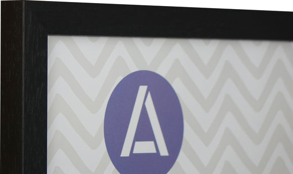Athena Black Woodgrain Thin Block Premium Wood Picture Frame