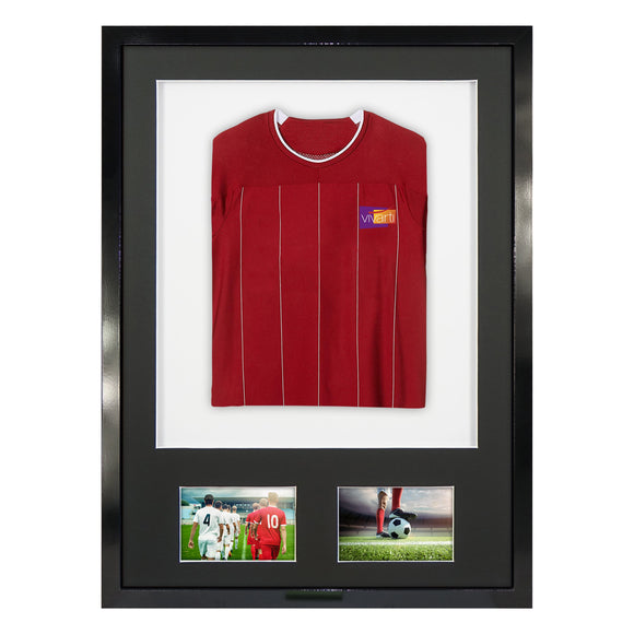 Vivarti DIY Sports Shirt Display 3D + Double Aperture Gloss Black Frame