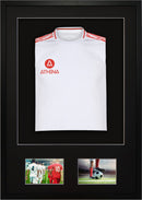 Athena Premium Wood DIY Sports Shirt Display 3D Mounted + Double Aperture Black Frame-10