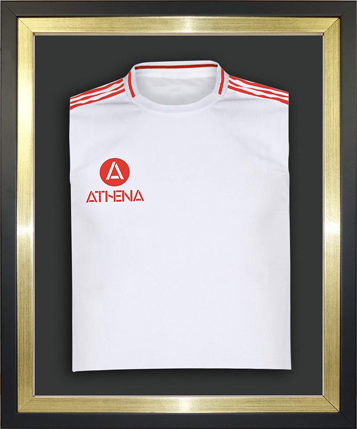 Athena Premium Wood DIY Sports Shirt Display Standard Black Frame