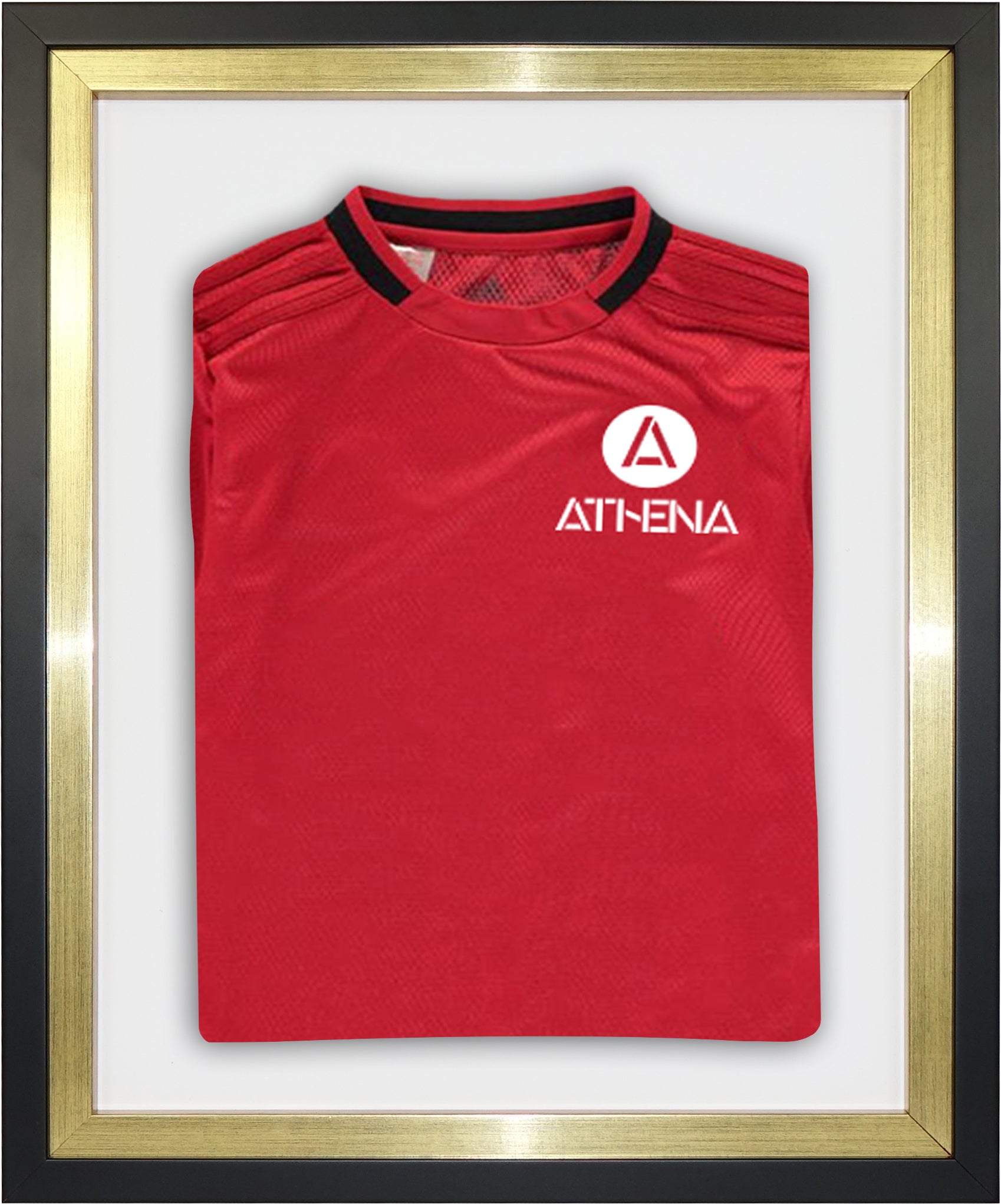 Athena Premium Wood DIY Sports Shirt Display Standard Black Frame