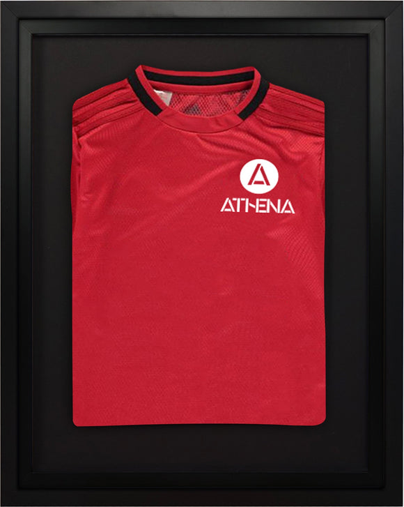 Athena Premium Wood DIY Sports Shirt Display Standard Black Frame