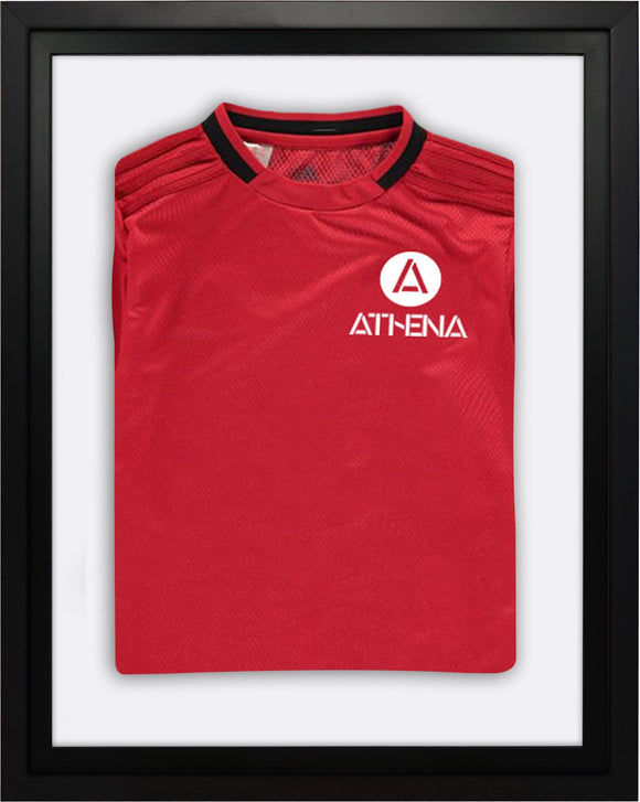 Athena Premium Wood DIY Sports Shirt Display Standard Black Frame