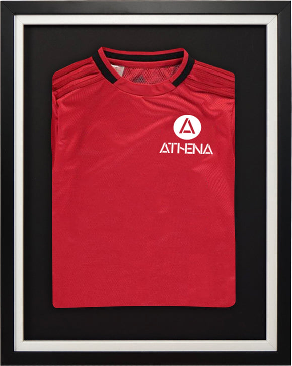 Athena Premium Wood DIY Sports Shirt Display Standard Black Frame