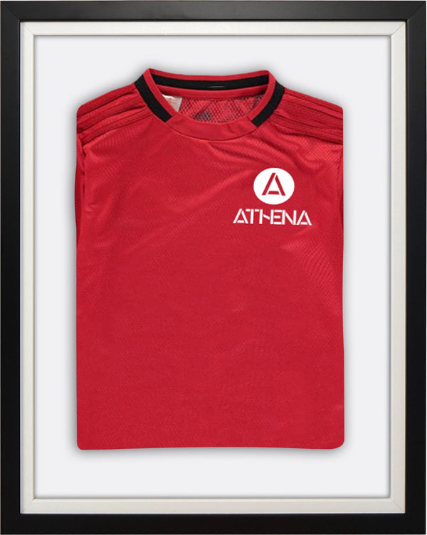 Athena Premium Wood DIY Sports Shirt Display Standard Black Frame