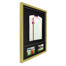 Vivarti DIY 3D Mounted + Double Aperture Sports Shirt Display Gold Frame-21