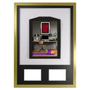 Vivarti DIY 3D Mounted + Double Aperture Sports Shirt Display Gold Frame-46