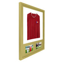 Vivarti DIY 3D Mounted + Double Aperture Sports Shirt Display Gold  Frame with Colour Mounts-35