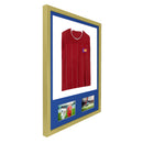 Vivarti DIY 3D Mounted + Double Aperture Sports Shirt Display Gold  Frame with Colour Mounts-37