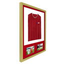 Vivarti DIY 3D Mounted + Double Aperture Sports Shirt Display Gold  Frame with Colour Mounts-39