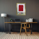 Vivarti DIY 3D Mounted + Double Aperture Sports Shirt Display Gold  Frame with Colour Mounts-57