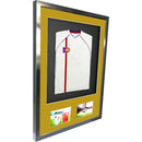 Vivarti DIY 3D Mounted + Double Aperture Sports Shirt Display Gloss Black Frame with Colour Mounts-44