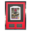 Vivarti DIY 3D Mounted + Double Aperture Sports Shirt Display Gloss Black Frame with Colour Mounts-36