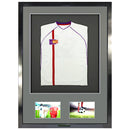 Vivarti DIY 3D Mounted + Double Aperture Sports Shirt Display Gloss Black Frame with Colour Mounts-5