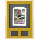 Vivarti DIY 3D Mounted + Double Aperture Sports Shirt Display Oak Frame with Colour Mounts-50