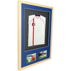 Vivarti DIY 3D Mounted + Double Aperture Sports Shirt Display Oak Frame with Colour Mounts