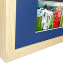 Vivarti DIY 3D Mounted + Double Aperture Sports Shirt Display Oak Frame with Colour Mounts-44