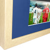 Vivarti DIY 3D Mounted + Double Aperture Sports Shirt Display Oak Frame with Colour Mounts