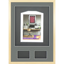 Vivarti DIY 3D Mounted + Double Aperture Sports Shirt Display Oak Frame with Colour Mounts-18