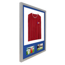 Vivarti DIY 3D Mounted + Double Aperture Sports Shirt Display Silver Frame with Colour Mounts-46