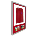 Vivarti DIY 3D Mounted + Double Aperture Sports Shirt Display Silver Frame with Colour Mounts-48