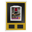 Vivarti DIY 3D Mounted + Double Aperture Sports Shirt Display Gloss White with Colour Mounts-46