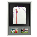 Vivarti DIY 3D Mounted + Double Aperture Sports Shirt Display Gloss White with Colour Mounts-5