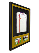 Vivarti DIY 3D Mounted + Double Aperture Sports Shirt Display Black Frame with Colour Mounts-43
