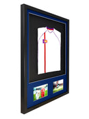 Vivarti DIY 3D Mounted + Double Aperture Sports Shirt Display Black Frame with Colour Mounts-28