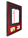 Vivarti DIY 3D Mounted + Double Aperture Sports Shirt Display Black Frame with Colour Mounts