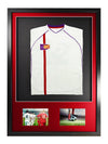 Vivarti DIY 3D Mounted + Double Aperture Sports Shirt Display Black Frame with Colour Mounts