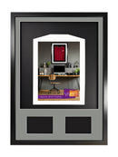 Vivarti DIY 3D Mounted + Double Aperture Sports Shirt Display Black Frame with Colour Mounts-26