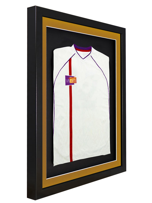 Vivarti DIY 3D Mounted Sports Shirt Display Black Frame with Colour Mounts