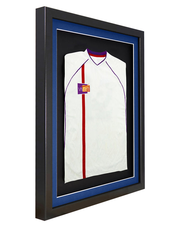 Vivarti DIY 3D Mounted Sports Shirt Display Black Frame with Colour Mounts