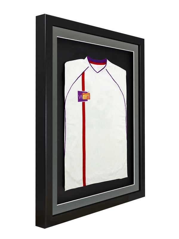 Vivarti DIY 3D Mounted Sports Shirt Display Black Frame with Colour Mounts