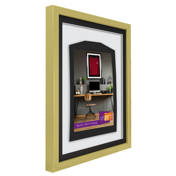 Vivarti DIY 3D Mounted Sports Shirt Display Gold Frame