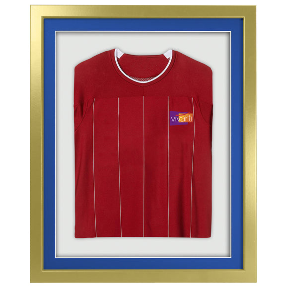 Vivarti DIY 3D Mounted Sports Shirt Display Gold  Frame with Colour Mounts