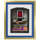 Vivarti DIY 3D Mounted Sports Shirt Display Gold  Frame with Colour Mounts-94