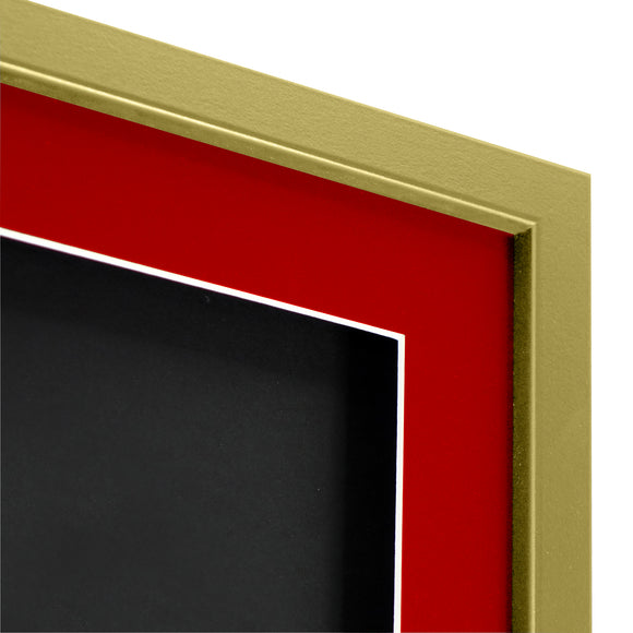 Vivarti DIY 3D Mounted Sports Shirt Display Gold  Frame with Colour Mounts