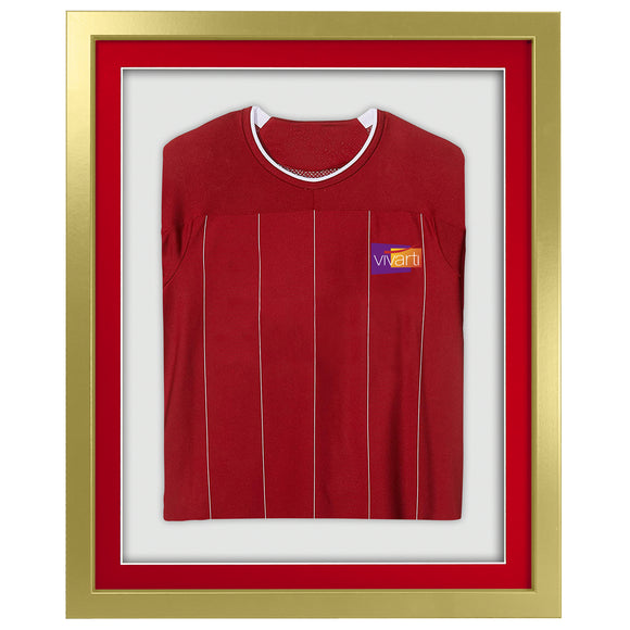 Vivarti DIY 3D Mounted Sports Shirt Display Gold  Frame with Colour Mounts