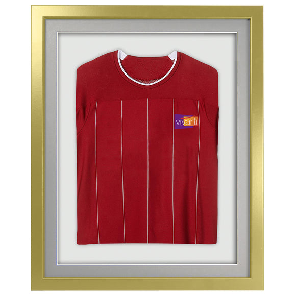 Vivarti DIY 3D Mounted Sports Shirt Display Gold  Frame with Colour Mounts