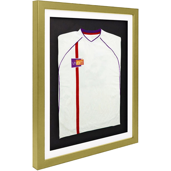 Vivarti DIY 3D Mounted Sports Shirt Display Gold Frame