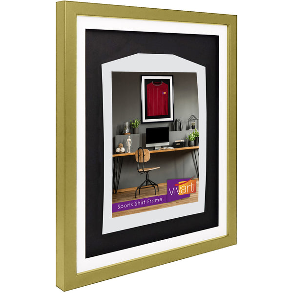 Vivarti DIY 3D Mounted Sports Shirt Display Gold Frame