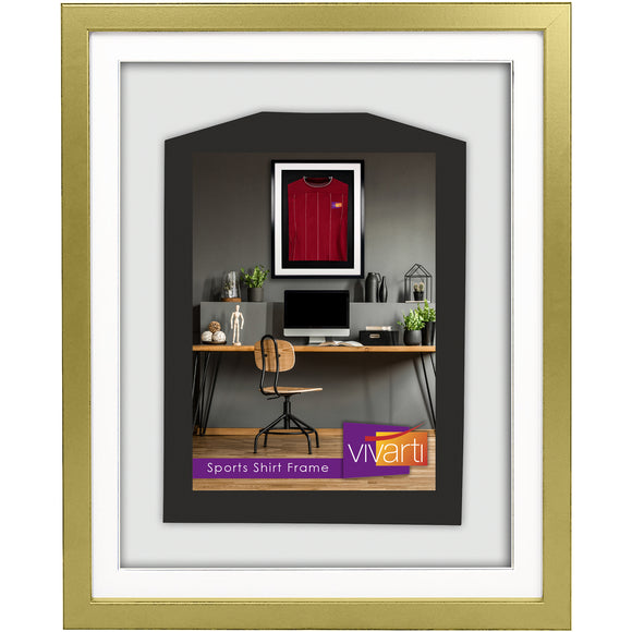 Vivarti DIY 3D Mounted Sports Shirt Display Gold Frame