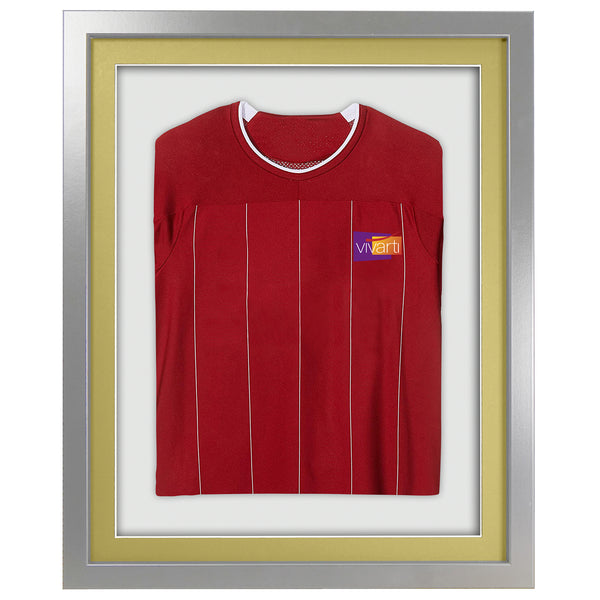 Vivarti DIY 3D Mounted Sports Shirt Display Silver  Frame with Colour Mounts