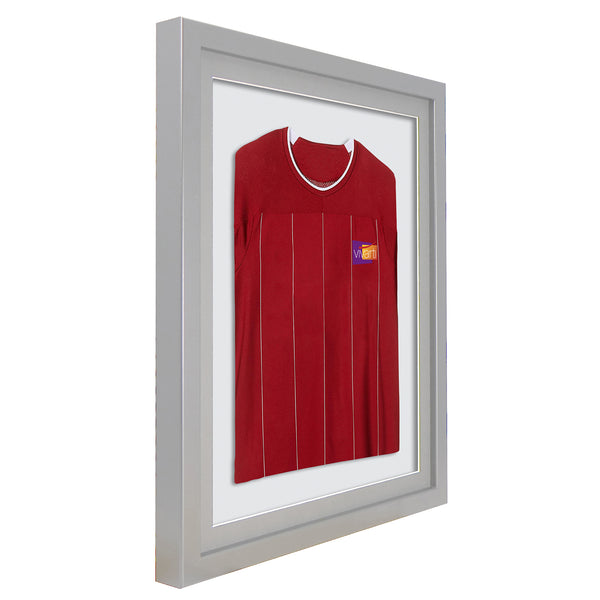 Vivarti DIY 3D Mounted Sports Shirt Display Silver  Frame with Colour Mounts